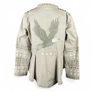 Spell And The Gypsy XL Eagleback Matinee Khaki Jacket Western Boho Rock Military